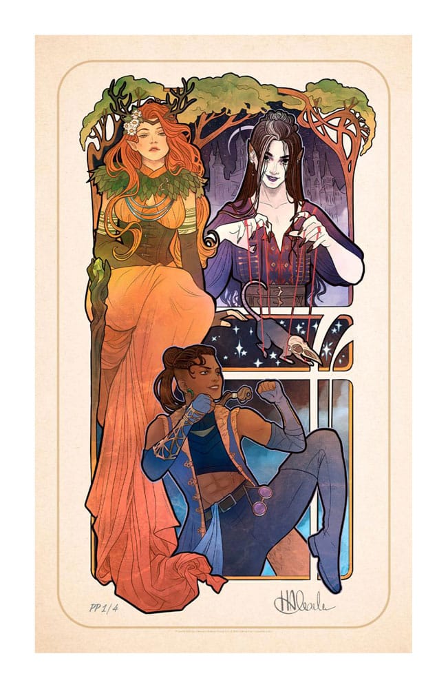 Critical Role Art Print Marisha Ray: 10th Évfordulós Art Nouveau Illustrations 46 x 28 cm – Keret Nélkül