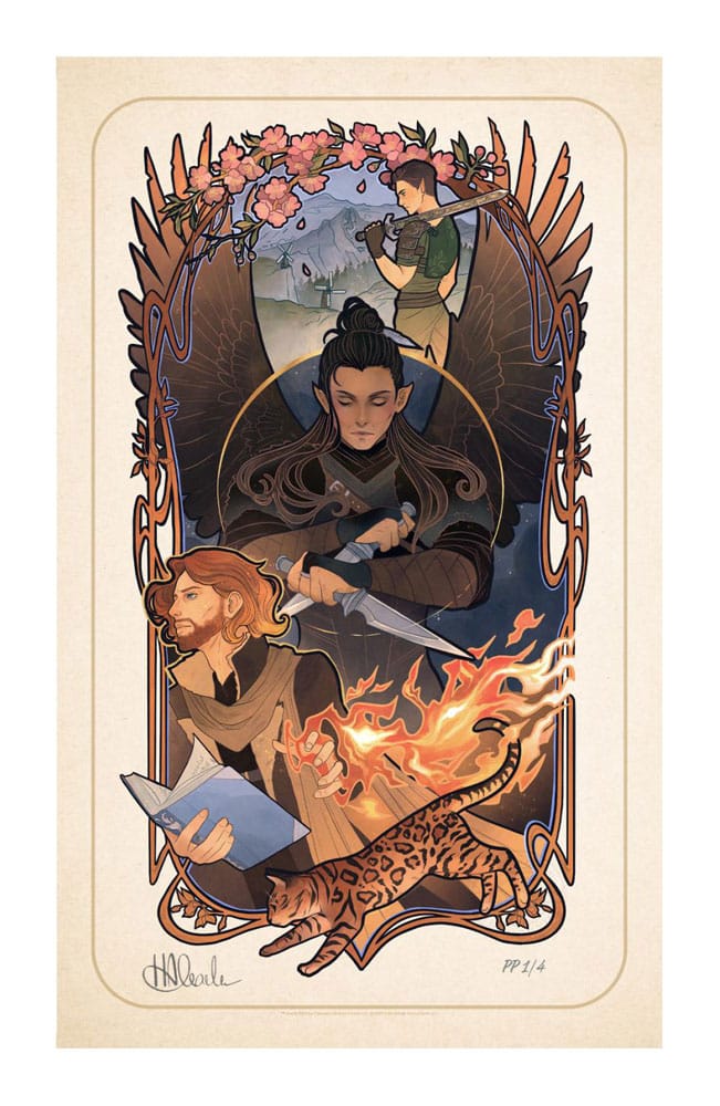 Critical Role Art Print Liam O’Brien: 10th Évfordulós Art Nouveau Illustrations 46 x 28 cm – Keret Nélkül