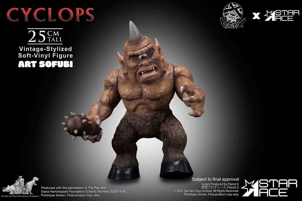 Ray Harryhausen Soft Vinyl Szobor Cyclops (Vintage-Style) 25 cm