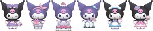 Sanrio Kuromi Party Series Mini Figurák Kuromi  5 cm Blind Doboz Készlet (12)
