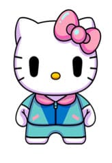 Sanrio DZNR Plüss Figura Hello Kitty City Pop Kiadás 18 cm