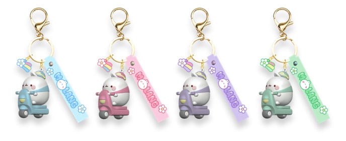 Molang Scooter Series Kulcstartó  Kéz Strap Készlet (12)