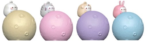 Molang Little Moon Lámpa Series Mini Figurák Hello Kitty and Friends 8 cm Készlet (12)