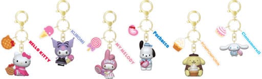 Sanrio Tea Party Series Kulcstartó  Kéz Strap Hello Kitty and Friends Készlet (12)