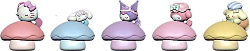 Sanrio Bedside Lámpa Little Mushroom Series Mini Figurák Hello Kitty and Friends 8 cm Készlet (12)
