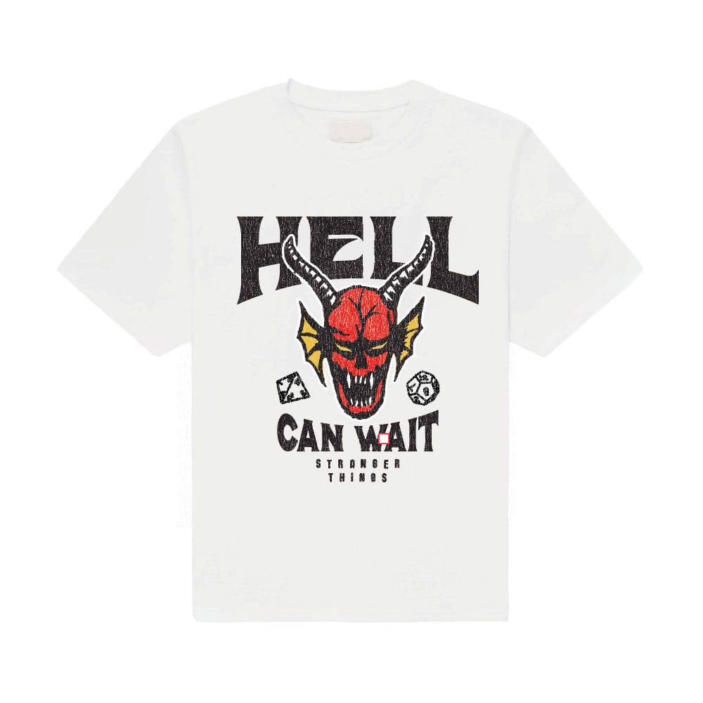 Stranger Things Póló Hell Can Wait (white) Size L