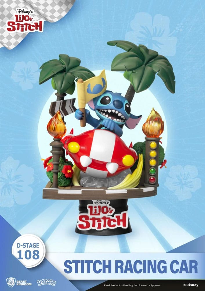 Disney: Lilo & Stitch – Stitch Racing Car PVC Dioráma