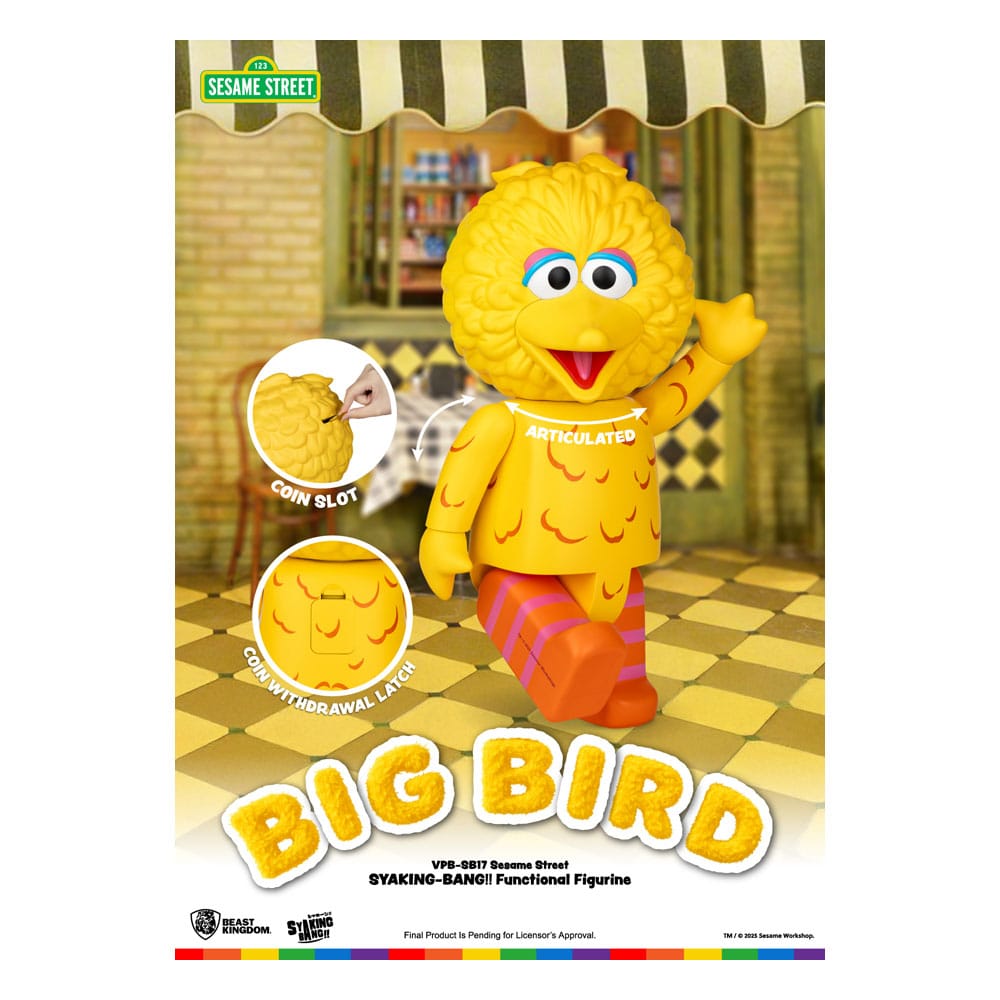 Sesame Street Syaking Bang Series PVC Persely Big Bird 49 cm