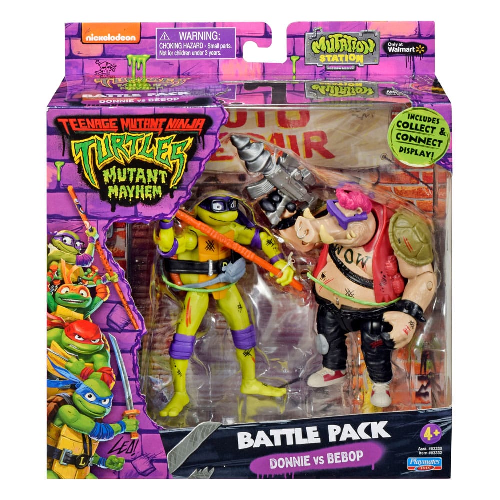 Teenage Mutant Ninja Turtles Akció Figurák Donatello vs. Bebop 11 cm