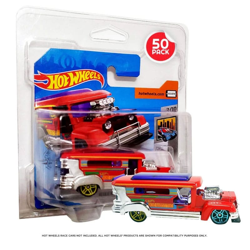 Hot Wheels European Series PET Blisters 50-Csomag for Short Kártya
