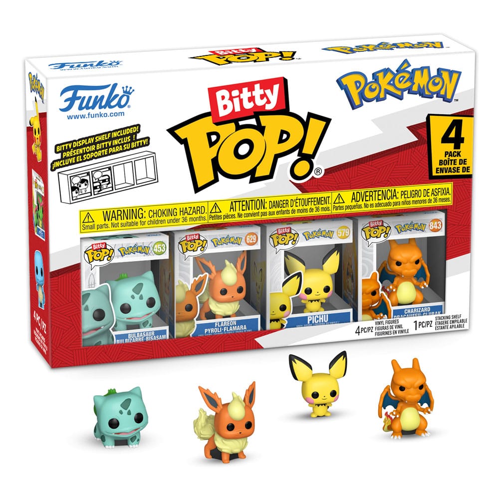 Pokémon Bitty POP! Vinyl Figura 4-es Csomag Series 3 2 cm