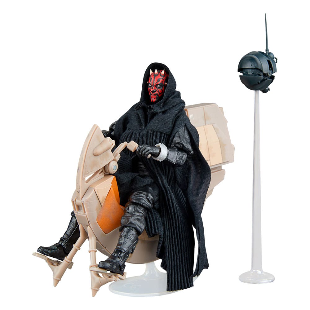 Star Wars Episode I Black Series Vehicle  Akciófigura Darth Maul & Sith Speeder 25th Évfordulós