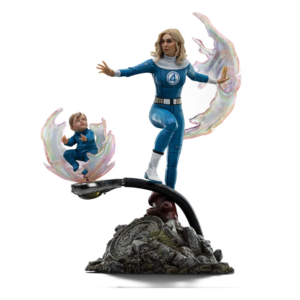 Fantastic Four Art Scale Szobor 1/10 Invisible Woman and Franklin 28 cm