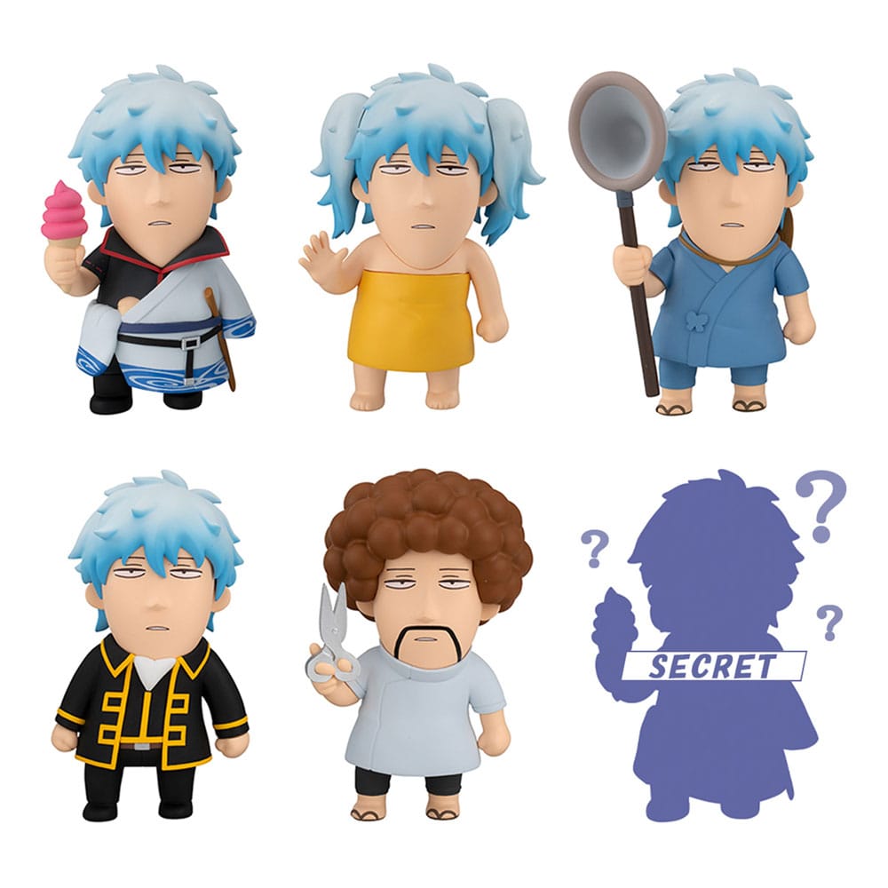 Gintama Trading Figurák 6-Csomag Gintama We love Ginsan 10 cm Blind Doboz ( Ajándék)