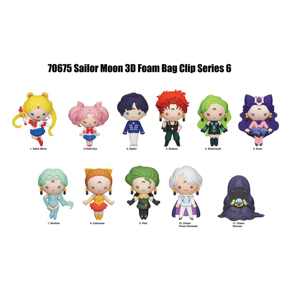 Sailor Moon 3D PVC Táska Clips Series 6 Készlet (24)