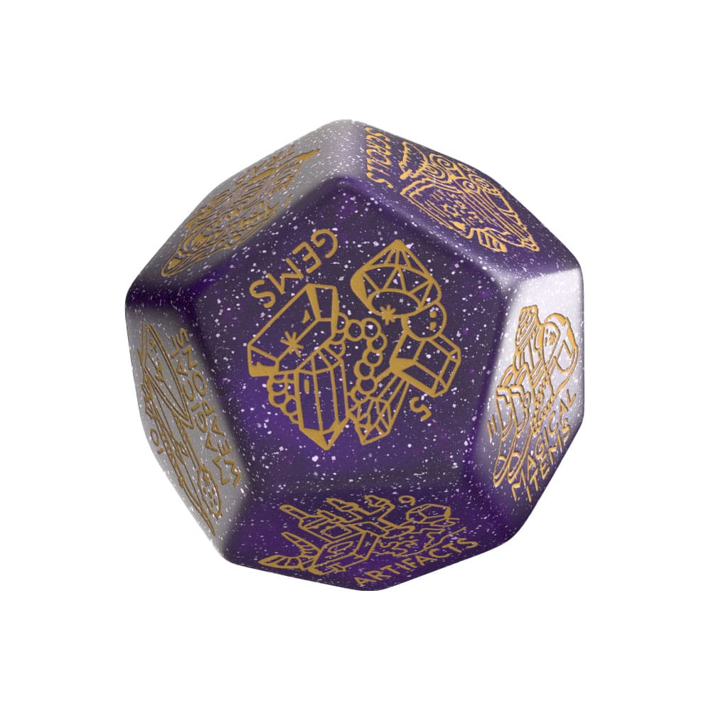 Viridian Jumbo Dobókocka Treasure Generator Die D12 Shimmering Purple
