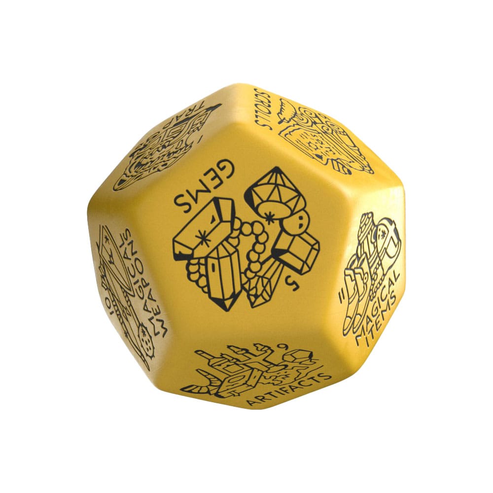 Viridian Jumbo Dobókocka Treasure Generator Die D12 Yellow