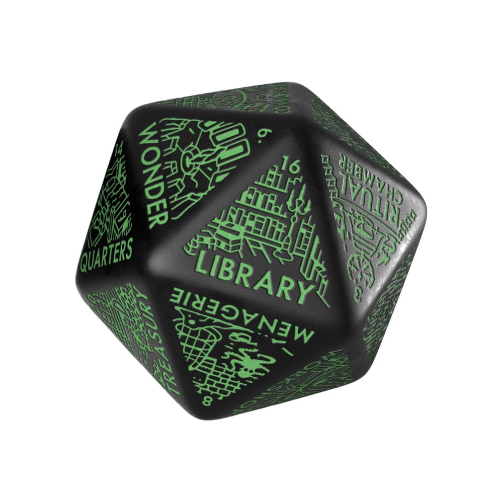 Viridian Jumbo Dobókocka Dungeon Room Generator D20 Black