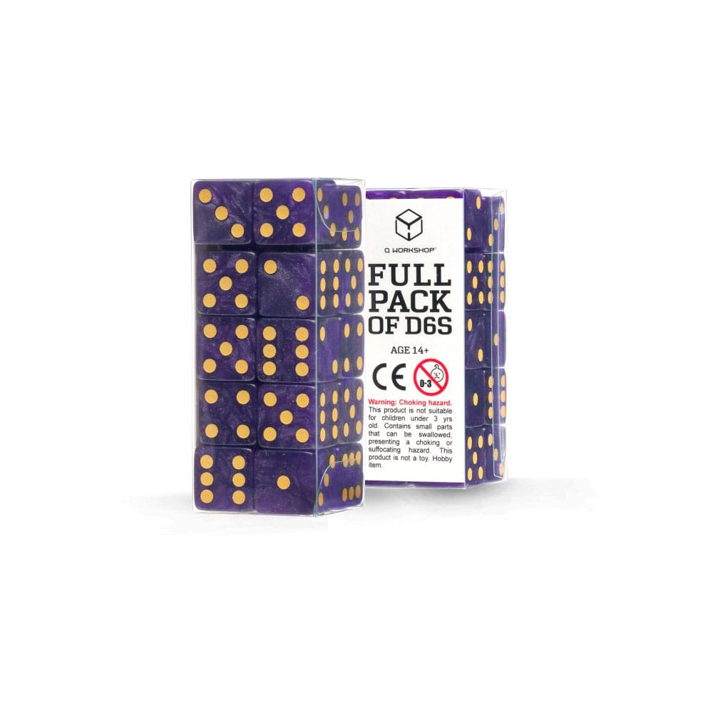 Q Workshop Dobókocka Csomag Full Csomag D6 Shimmering Purple (20)