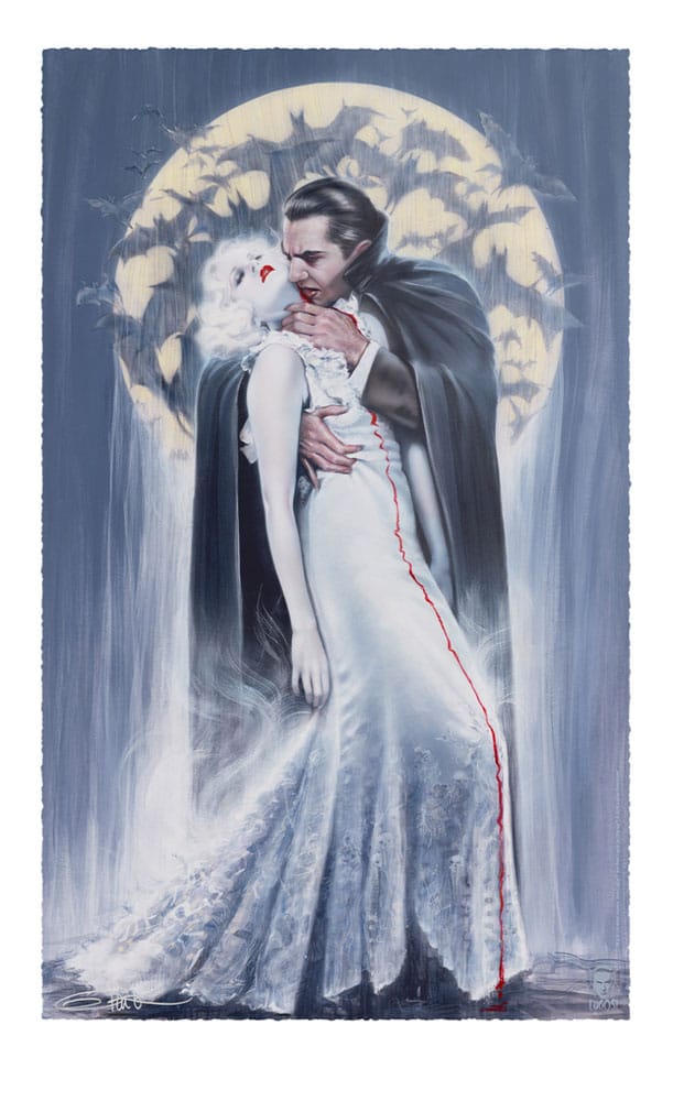 Dracula Art Print The Kiss by Olivia De Berardinis 70 x 43 cm – Keret Nélkül