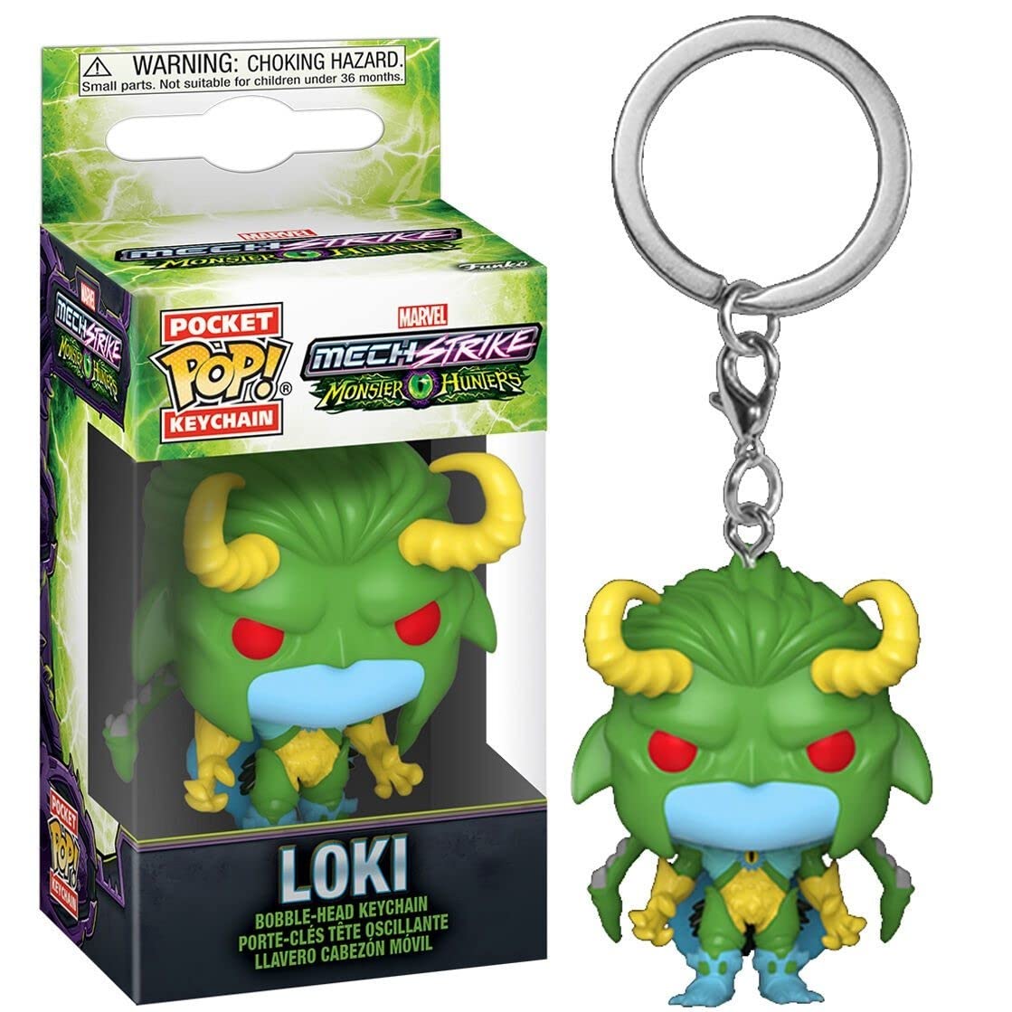 Marvel: Monster Hunters POP! Kulcstartó 4 cm Loki