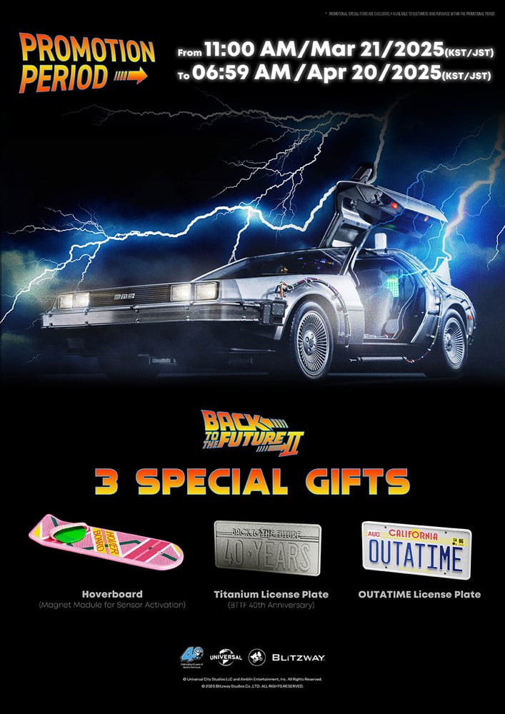 Back to the Future II Prémium UMS vehicle 1/6 Time Machine 74 cm