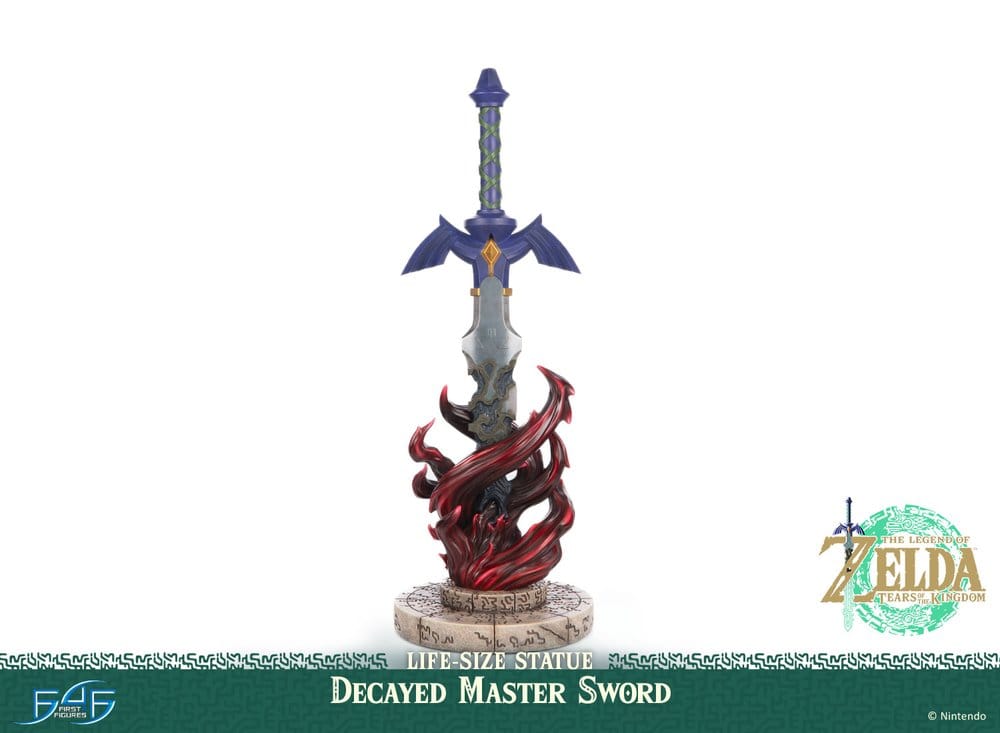 The Legend of Zelda: Tears of the Kingdom Life Size Szobor 1/1 Decayed Master Sword 28 cm