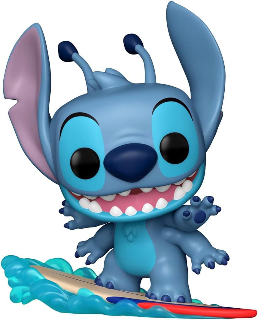 Lilo & Stitch POP! Vinyl Figura Stitch on Surfboard Exkluzív Kiadás 9 cm
