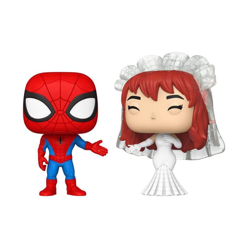 Marvel POP! Vinyl Figurák 2-Csomag Superhero Couples- SM & MJ 9 cm