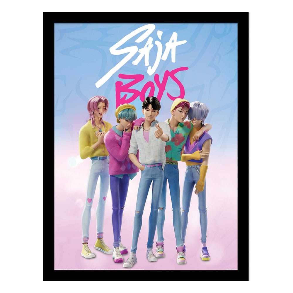 KPop Demon Hunters Collector Print Framed Poszter Saja Boys