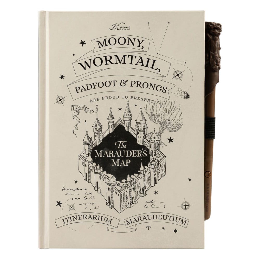Harry Potter Prémium Jegyzetfüzet A5 Fénnyel Marauder’s Map