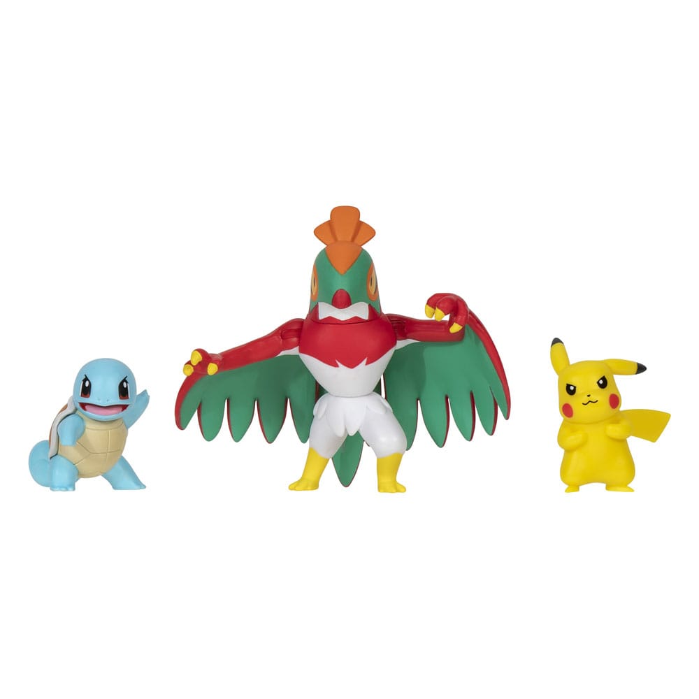 Pokémon Select Battle Figura Pikachu, Squirtle, Hawlucha 7,5 cm