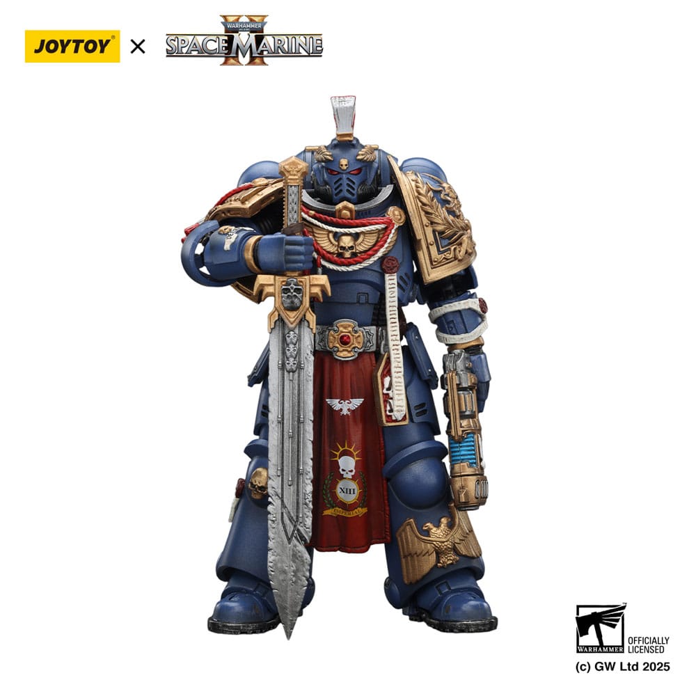 Warhammer 40,000: Space Marine 2 Akciófigura Ultramarines Relic Primus Armourwith Plasma Pistol and Combat Blade 13 cm