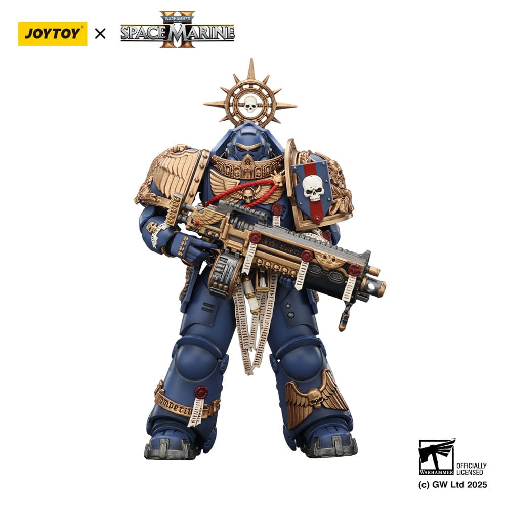 Warhammer 40,000: Space Marine 2 Akciófigura Ultramarines Heavy Relic Primus Armor  Heavy Relic Bolt Rifle 13 cm