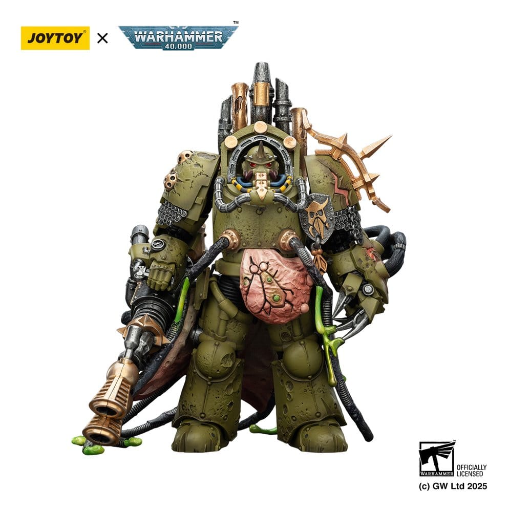Warhammer 40,000 Akciófigura Death Guard Lord of Virulence  Power Fist and Twin Plague Spewer 14 cm