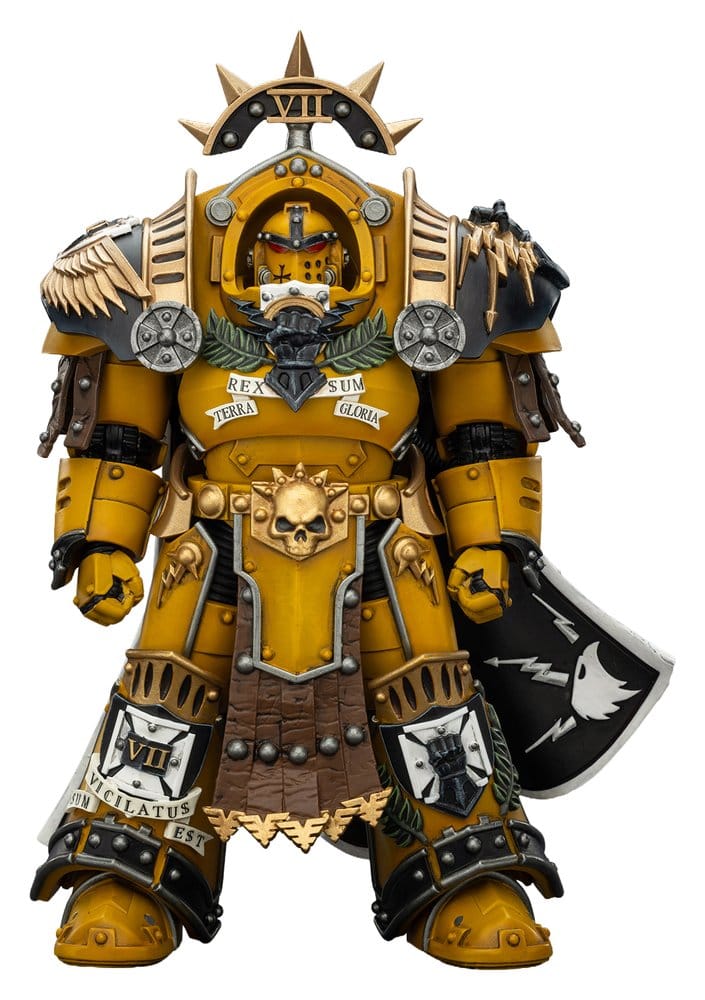 Warhammer Imperial Fists Akciófigura Legion Praetor in Tartaros Terminator Armourwith Power Sword and Vigil Storm Shield 14 cm