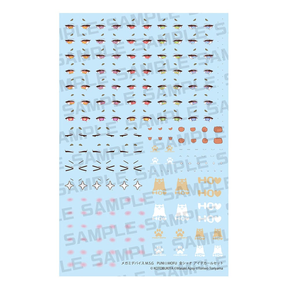Megami Device M.S.G. Plastic Modellkészlet 1/1 Puni Mofu Kin Xiao Eye Decal Csomag