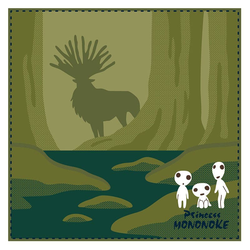 Studio Ghibli Mini Törölköző Princess Mononoke Shadow of the Deer God 25 x 25 cm