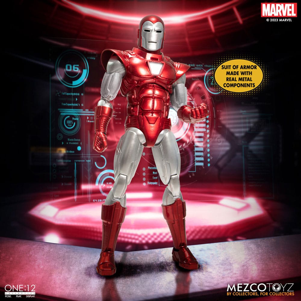 Marvel Akciófigura 1/12 Iron Man (Ezüst Centurion Kiadás) 16 cm
