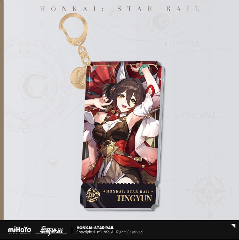 Honkai: Star Rail Character Akril Kulcstartó Tingyun 9 cm