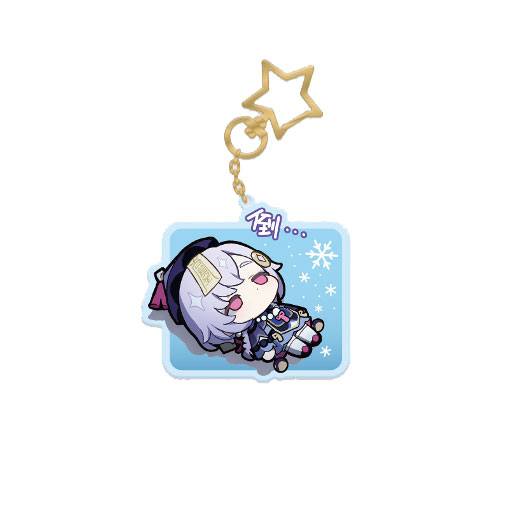 Genshin Impact Q Verzió Matrica Series Akril Kulcstartó Qiqi 9 cm