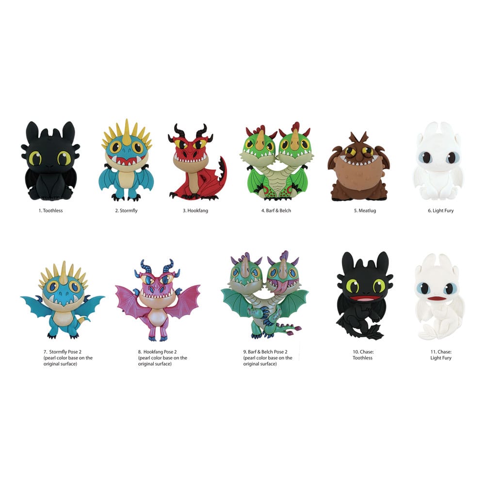 How to Train Your Dragon 3D PVC Táska Clips Series 1 Készlet (24)