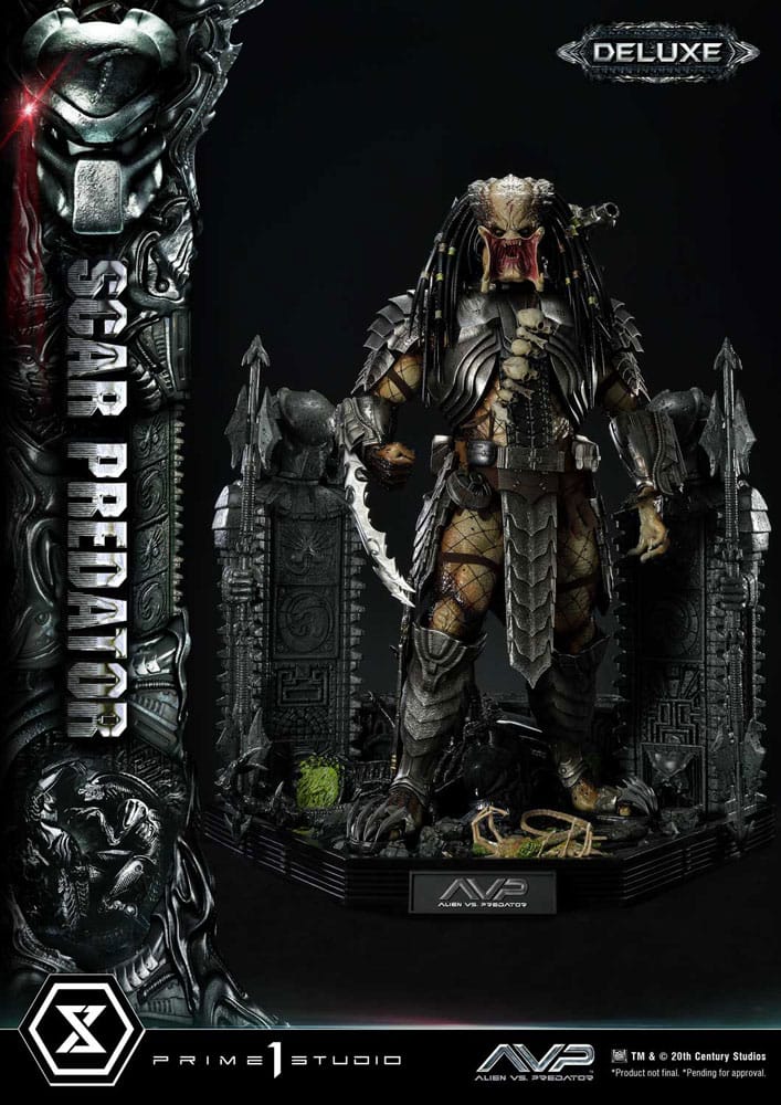 The Alien vs. Predator Museum Masterline Series Szobor 1/3 Scar Predator Deluxe Verzió 93 cm