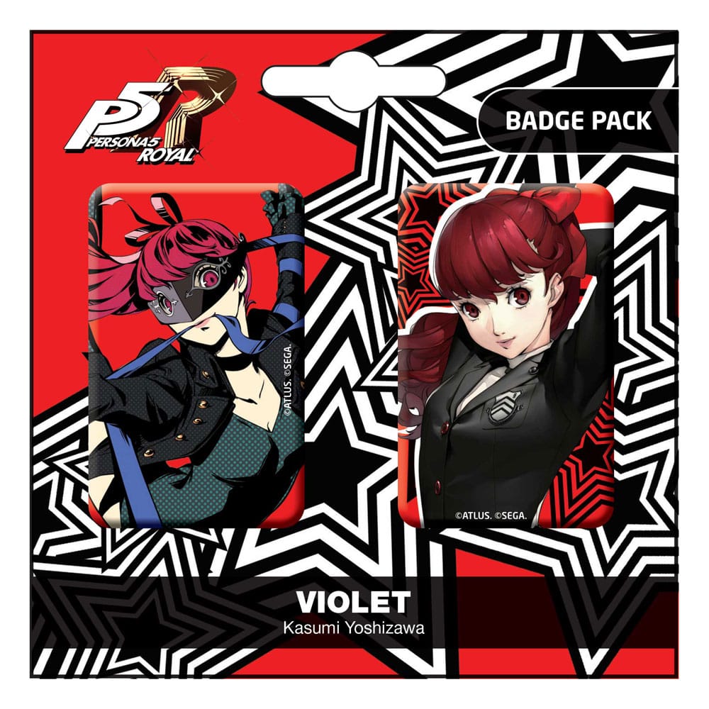 Persona 5 Royal Kitűző Badges 2-Csomag Violet / Kasumi Yoshizawa