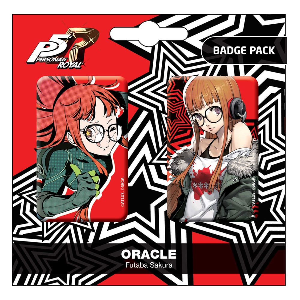 Persona 5 Royal Kitűző Badges 2-Csomag Oracle / Futaba Sakura
