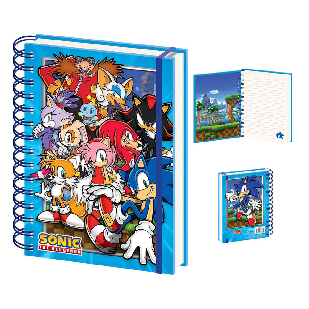 Sonic The Hedgehog Wiro Jegyzetfüzet A5 Green Hill Zone Gang