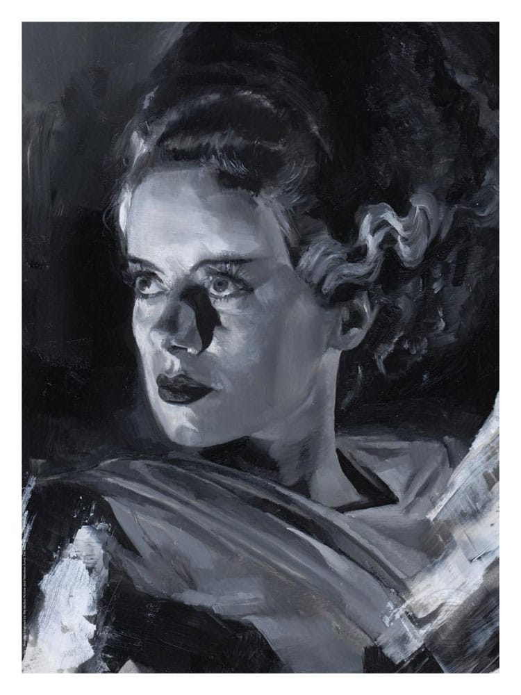Bride of Frankenstein Art Print Bride of Frankenstein by Chris Valentine 41 x 31 cm – Keret Nélkül