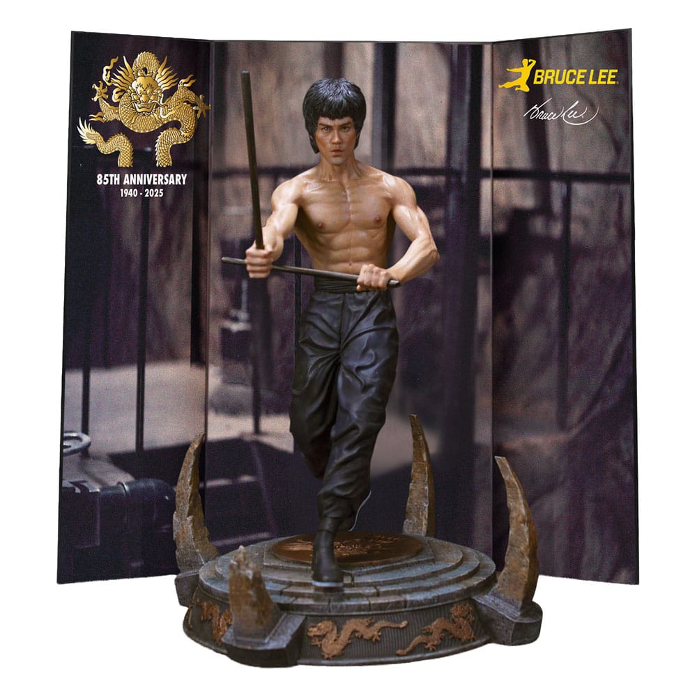 Enter the Dragon Movie Szobor 1/6 Bruce Lee Kali Sticks Fight Deluxe Basement Verzió 30 cm