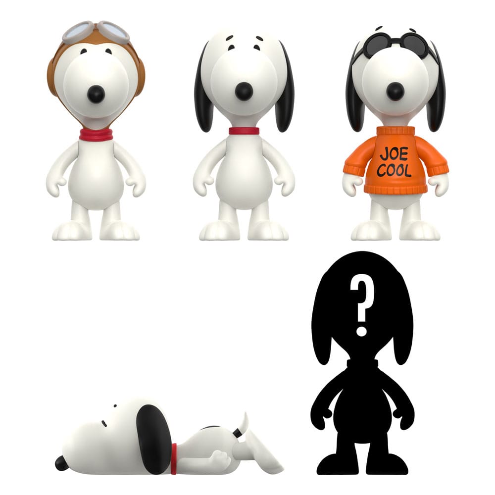 Peanuts ReAction Akció Figurák 10 cm Wave 06 So Many Snoopies! Blind Doboz Készlet (12)