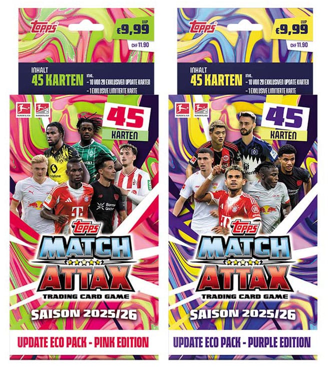 Bundesliga Match Attax Gyűjthető Kártyák 2025/26 Update Eco Csomag